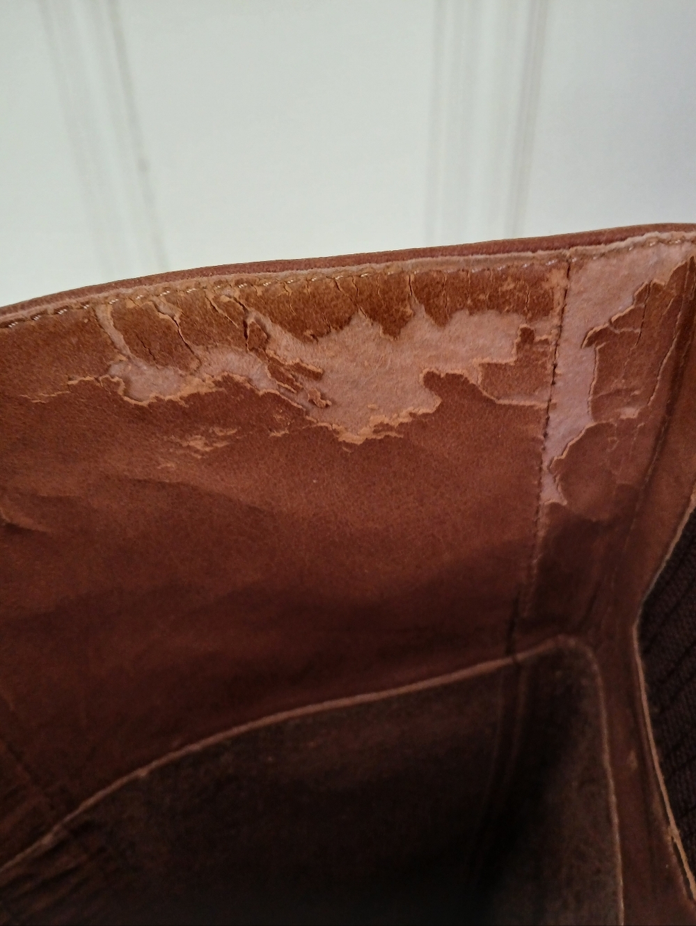 **Fair** Lucky Brand 7.5 Tall leather brown boots wide calf heeled boots - Picture 10 of 11